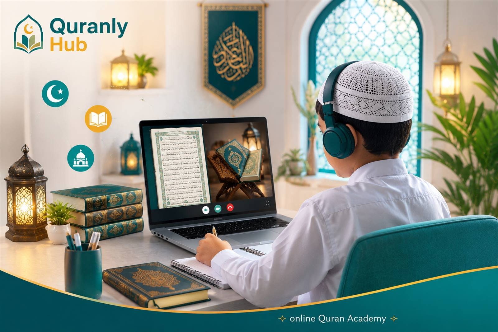 Student learning high-frequency Quranic Arabic vocabulary