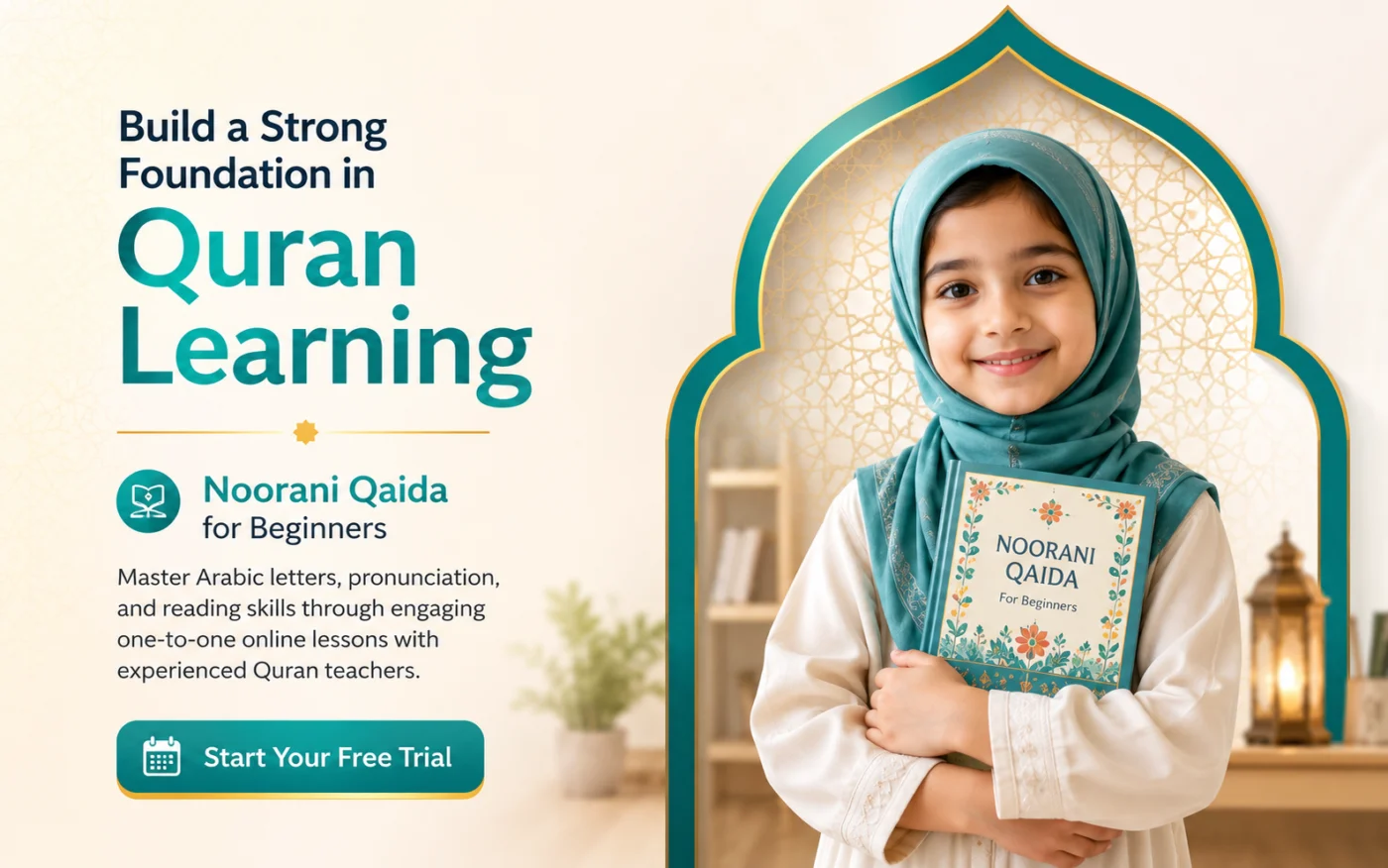 Child learning Arabic letters through Noorani Qaida