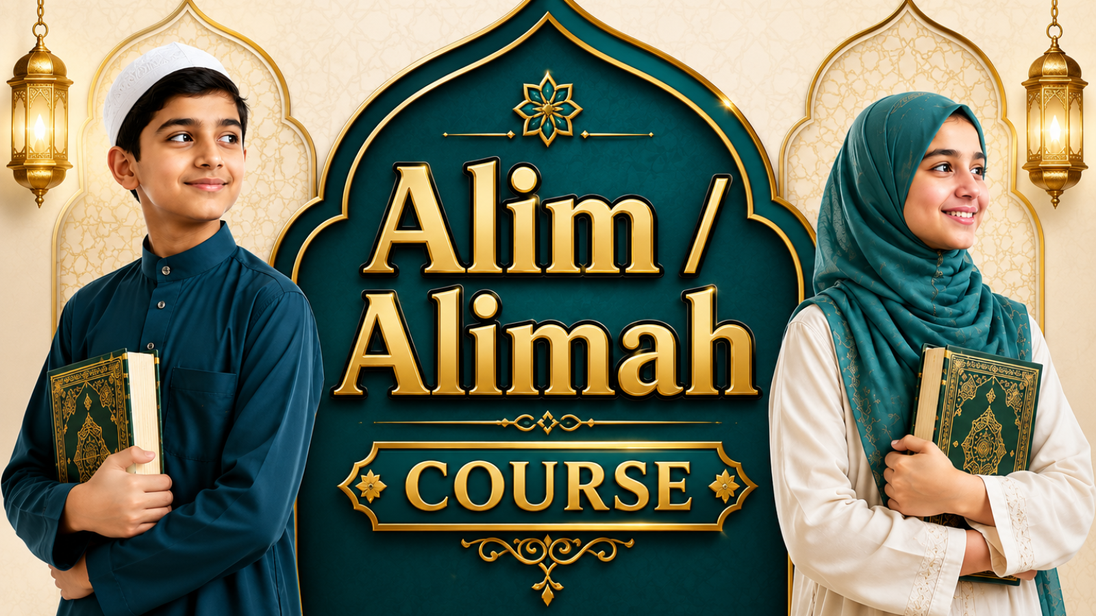 Alim and Aalimah online Islamic scholar course, student studying with a tutor