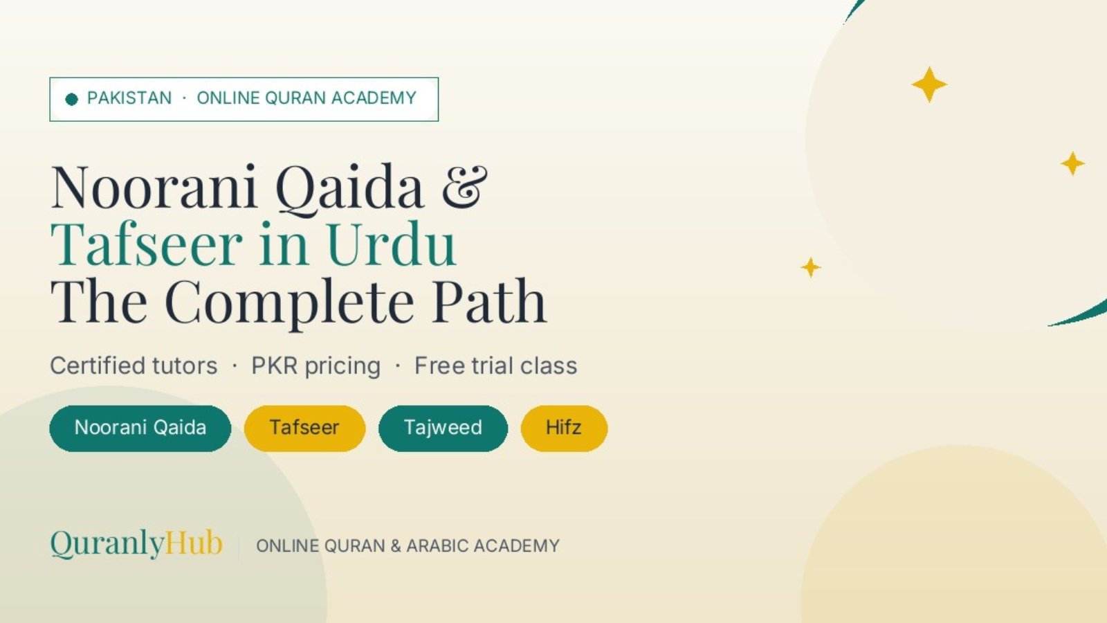 Noorani Qaida course online in Pakistan with Quran Tafseer in Urdu - Tajweed, Hifz, certified tutors, free trial class
