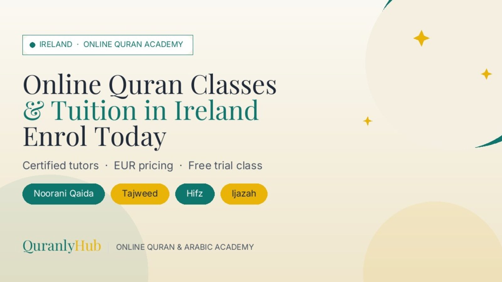 Online Quran Classes and Tuition in Ireland - Noorani Qaida, Tajweed, Hifz, Ijazah, free trial class